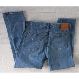 Rare Levi's Premium Women's 30‎ Wedgie Ripped Denim Blue Jeans Buttons Fly Big E